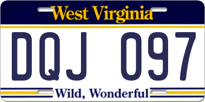 WV license plate DQJ097