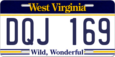 WV license plate DQJ169