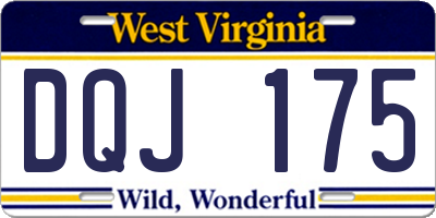 WV license plate DQJ175