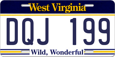 WV license plate DQJ199