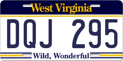 WV license plate DQJ295