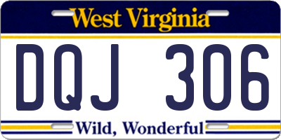 WV license plate DQJ306