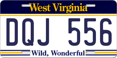 WV license plate DQJ556