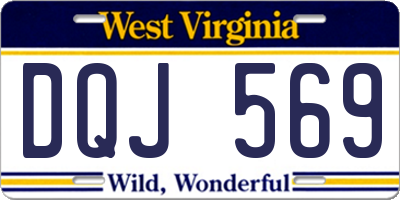 WV license plate DQJ569