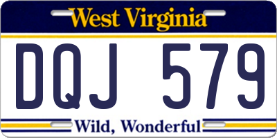 WV license plate DQJ579