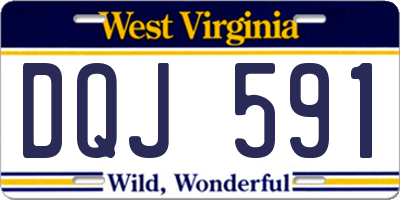WV license plate DQJ591