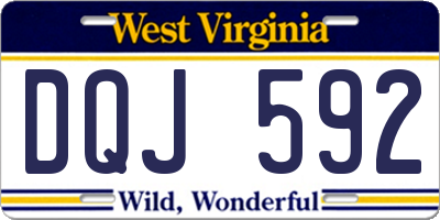 WV license plate DQJ592