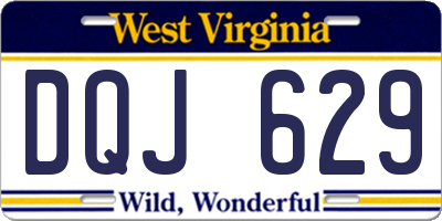 WV license plate DQJ629