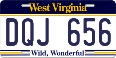 WV license plate DQJ656