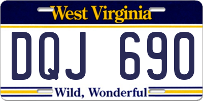 WV license plate DQJ690