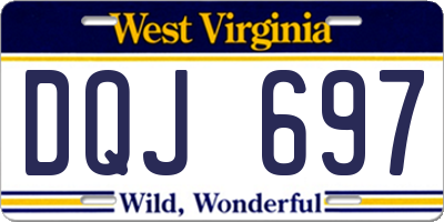 WV license plate DQJ697
