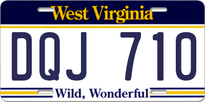 WV license plate DQJ710