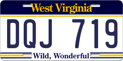WV license plate DQJ719