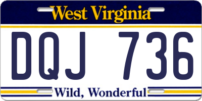 WV license plate DQJ736