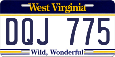 WV license plate DQJ775