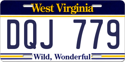 WV license plate DQJ779