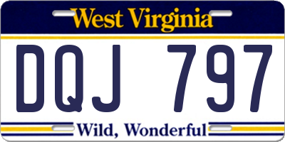 WV license plate DQJ797