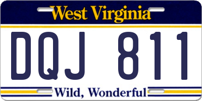 WV license plate DQJ811