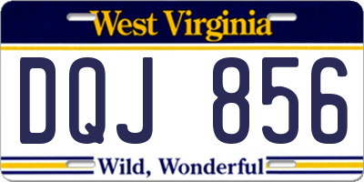 WV license plate DQJ856
