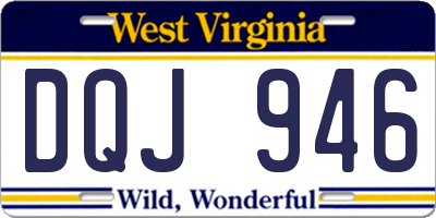WV license plate DQJ946