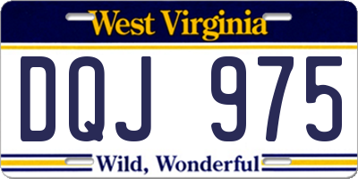 WV license plate DQJ975