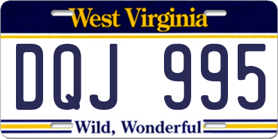 WV license plate DQJ995