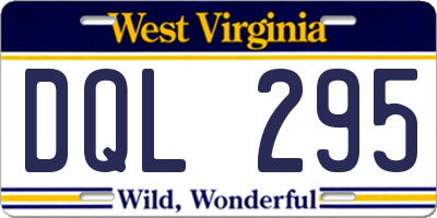 WV license plate DQL295