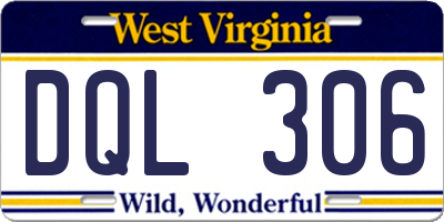 WV license plate DQL306