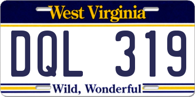 WV license plate DQL319