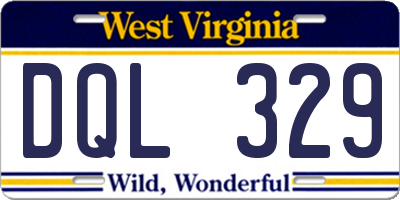 WV license plate DQL329