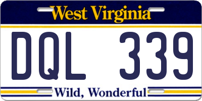 WV license plate DQL339