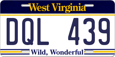 WV license plate DQL439
