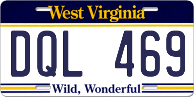 WV license plate DQL469