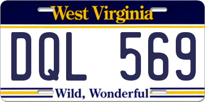 WV license plate DQL569