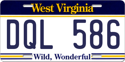 WV license plate DQL586