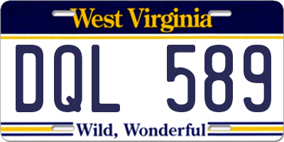 WV license plate DQL589