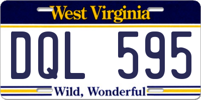 WV license plate DQL595