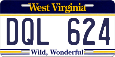 WV license plate DQL624