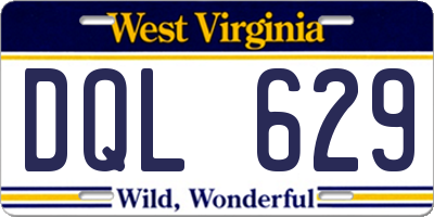WV license plate DQL629