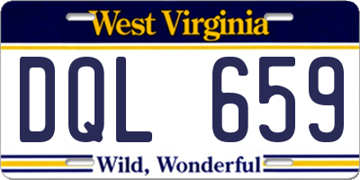WV license plate DQL659