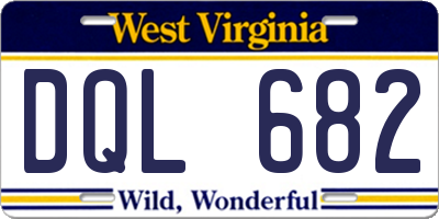 WV license plate DQL682