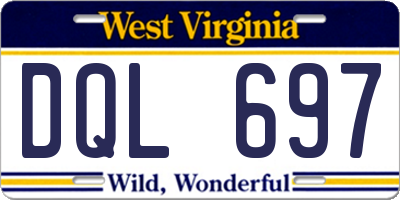 WV license plate DQL697