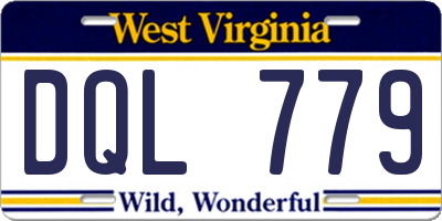 WV license plate DQL779