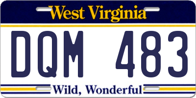 WV license plate DQM483