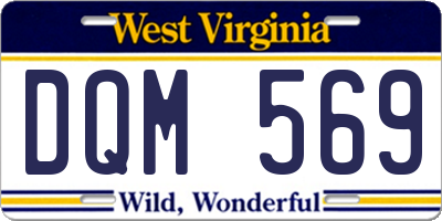 WV license plate DQM569