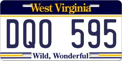 WV license plate DQO595