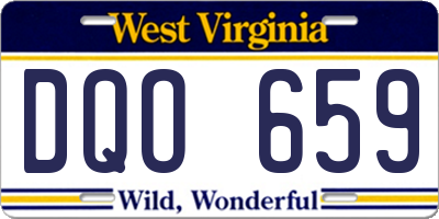 WV license plate DQO659