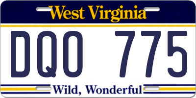 WV license plate DQO775
