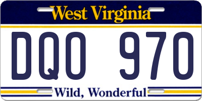 WV license plate DQO970