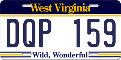 WV license plate DQP159